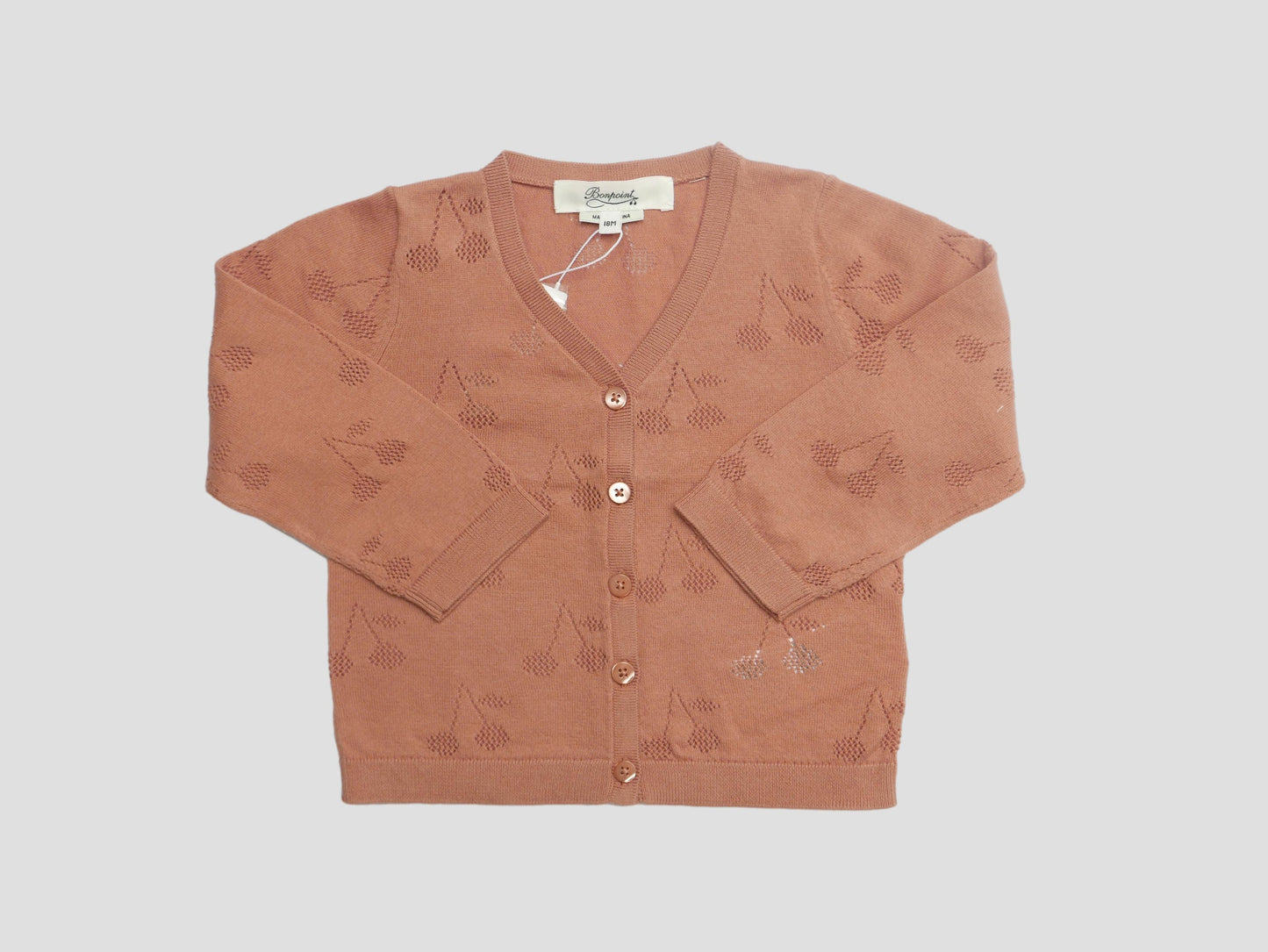 BONPOINT Cardigan Cherry
