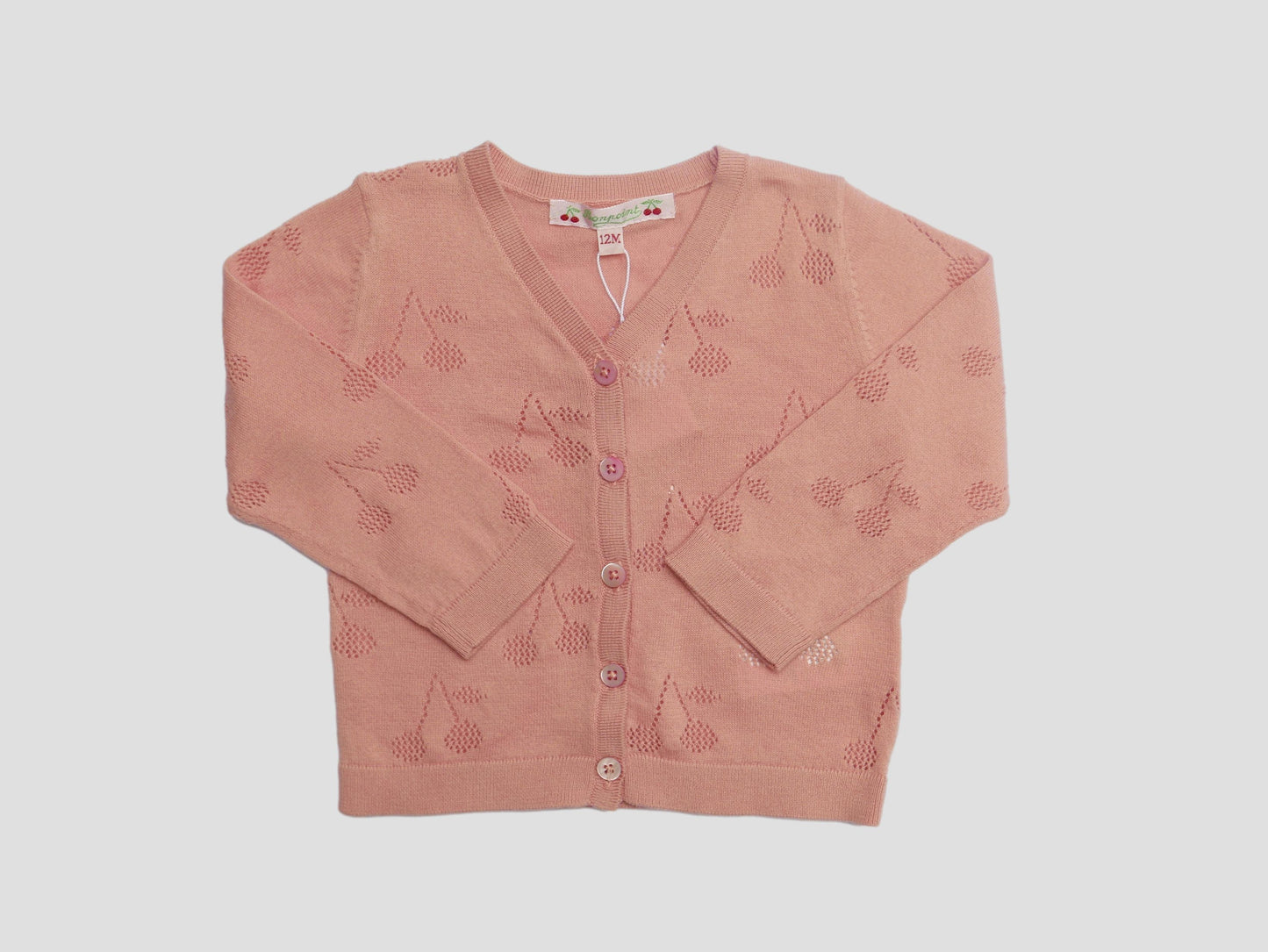 BONPOINT Cardigan Cherry